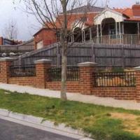 Brick & Steel Fence