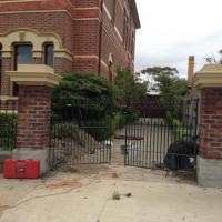 Brick & Steel Fence